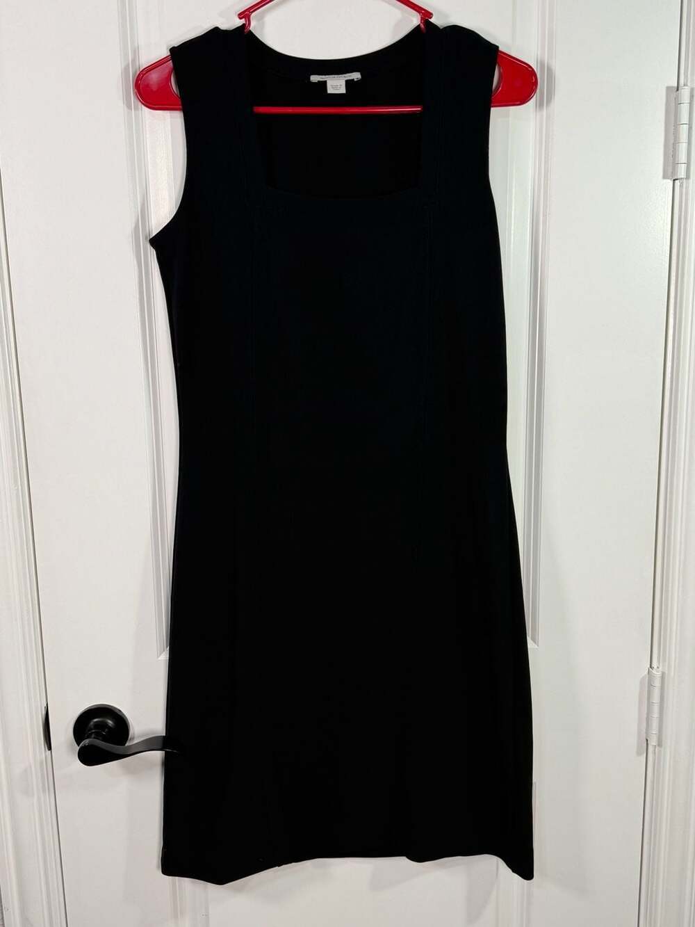 Boston Proper Sculpting Square Neck Sheath Dress Black Size S